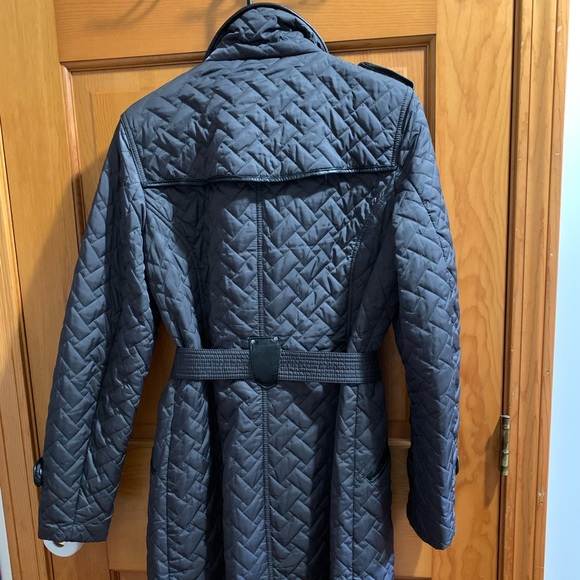 Cole Haan Quilted Long Coat - Picture 5 of 12